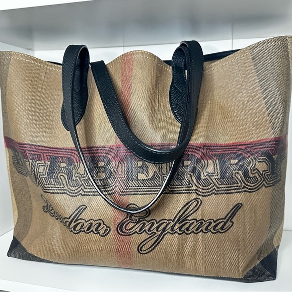 Burberry Doodle Reversible Canvas Tote - Picture 2 of 10